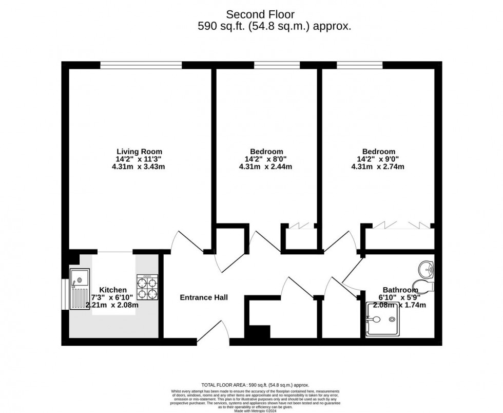 Floorplan for Danesmead Close, Fulford