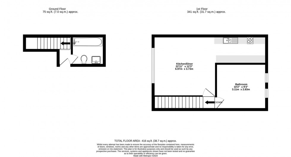 Floorplan for York Road, Acomb, York