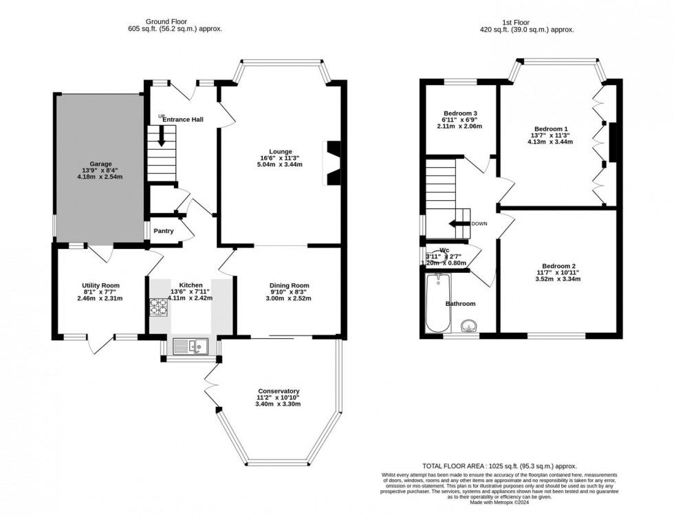 Floorplan for Eastholme Drive, Rawcliffe