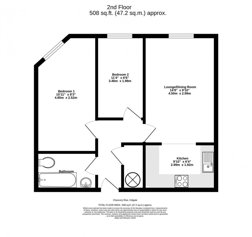 Floorplan for Chancery Rise, York