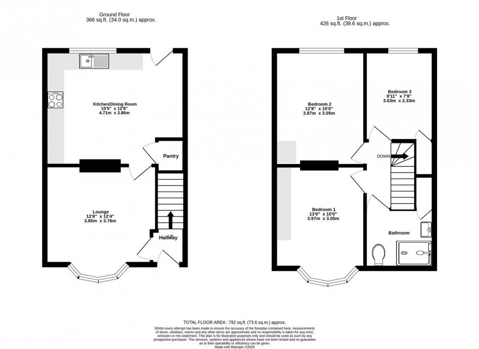 Floorplan for Middleton Road, Off Gale Lane