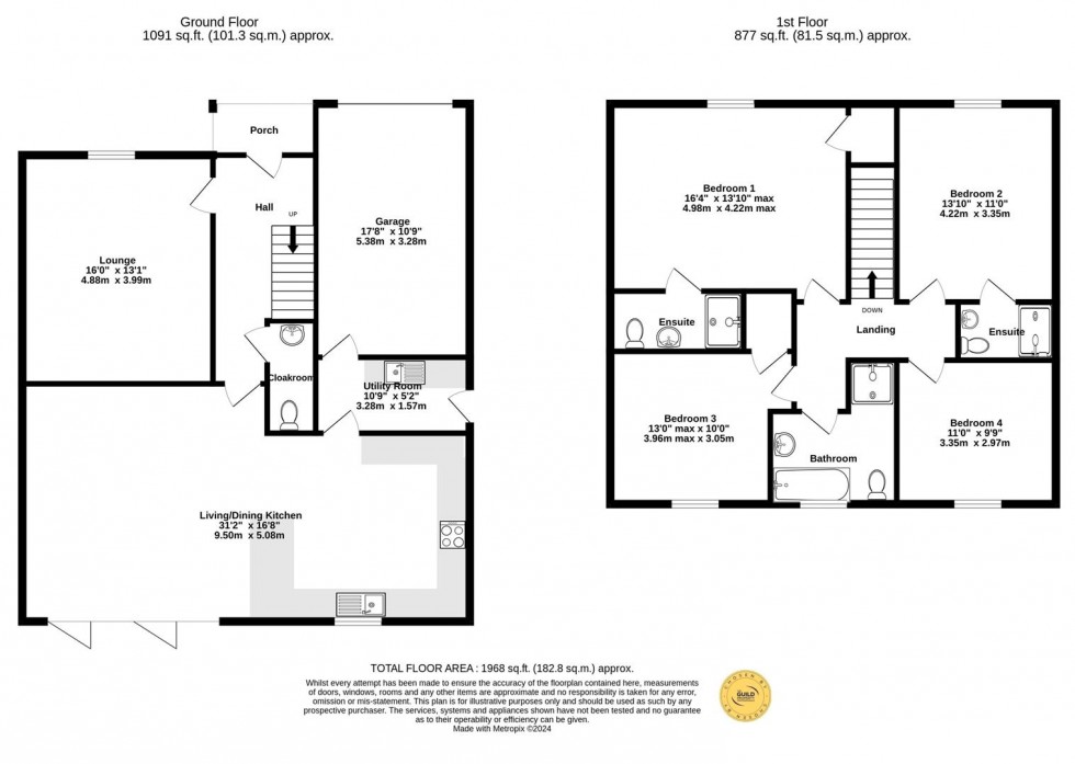 Floorplan for Murton Garth, Murton