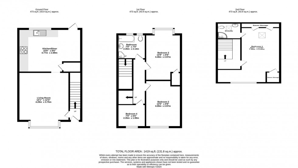 Floorplan for Middleton Road, York