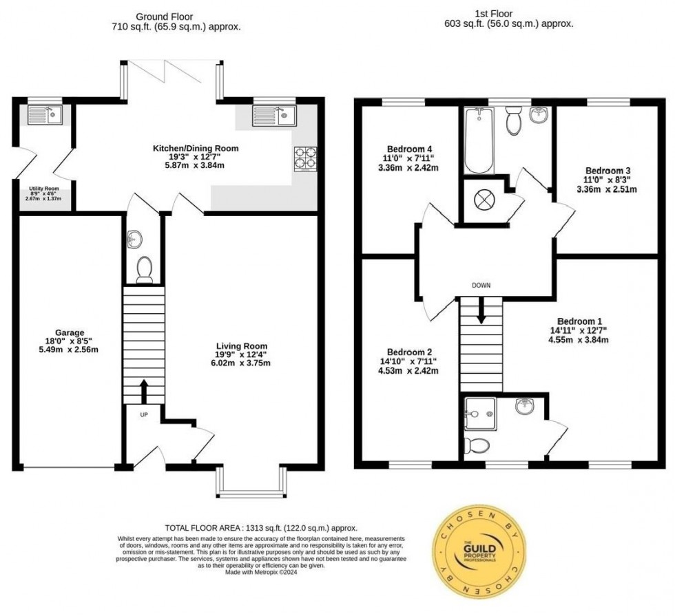 Floorplan for Abbott Close, Easingwold, York