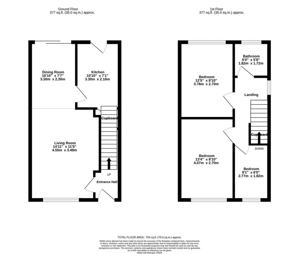 Floorplan for Bilsdale Close, Rawcliffe