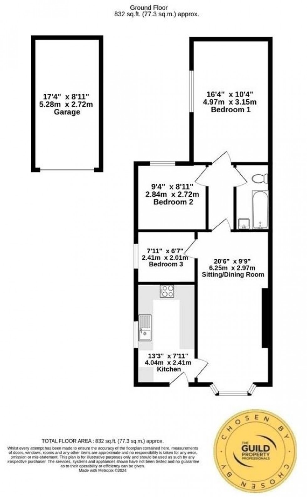 Floorplan for St. Marys Close, Wigginton