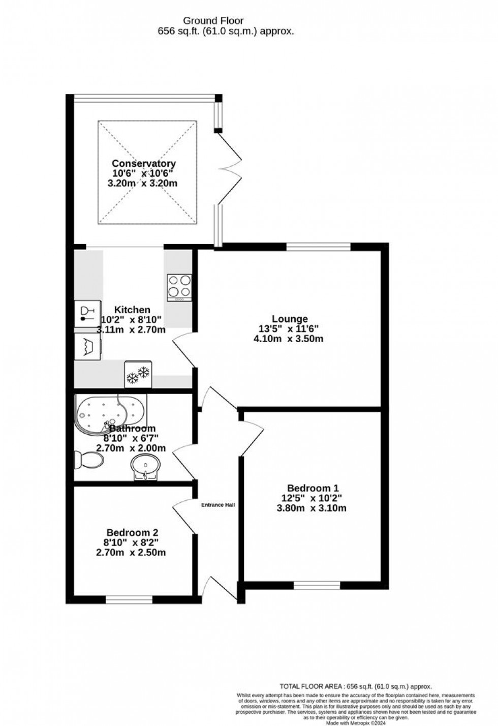 Floorplan for The Poplars, Newton On Ouse, York