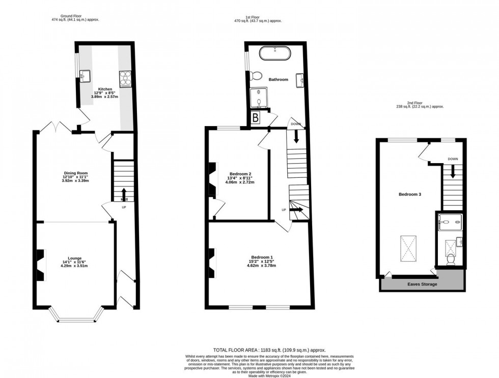 Floorplan for Park Grove, Off Huntington Road