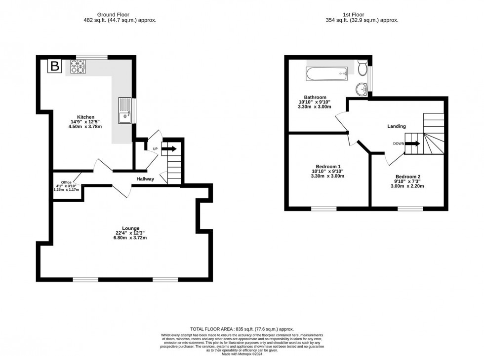 Floorplan for Bridge Street, Boroughbridge, York