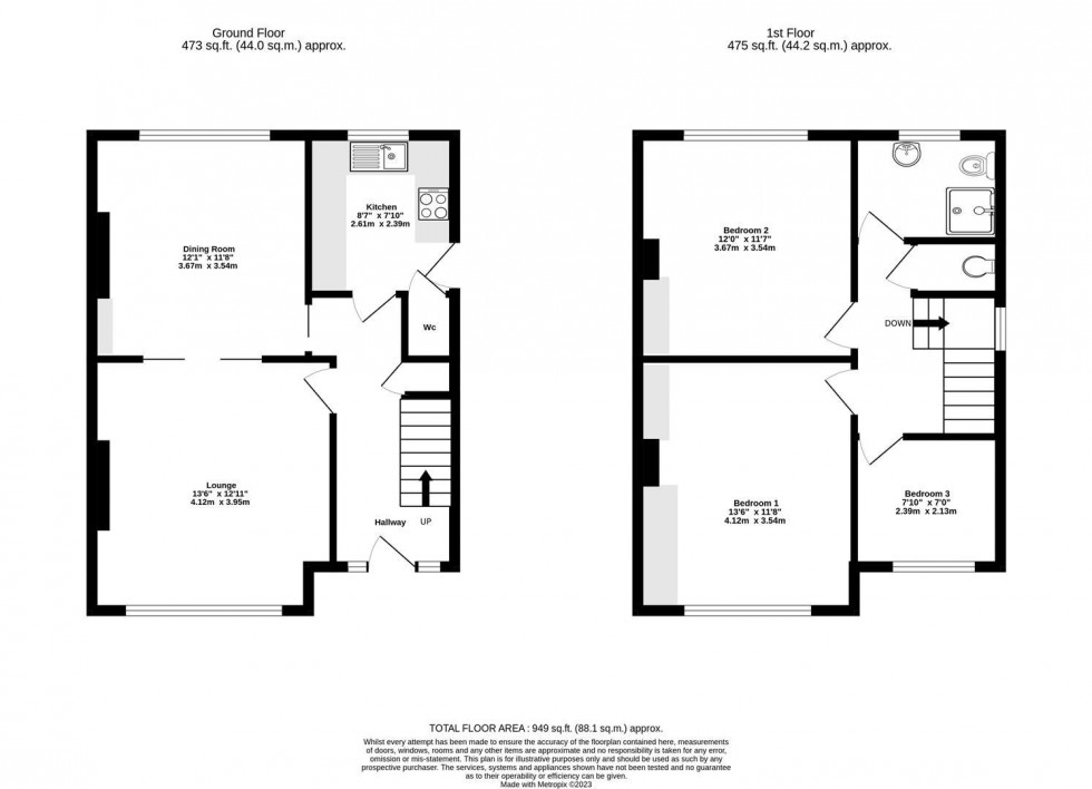 Floorplan for Thief Lane, York