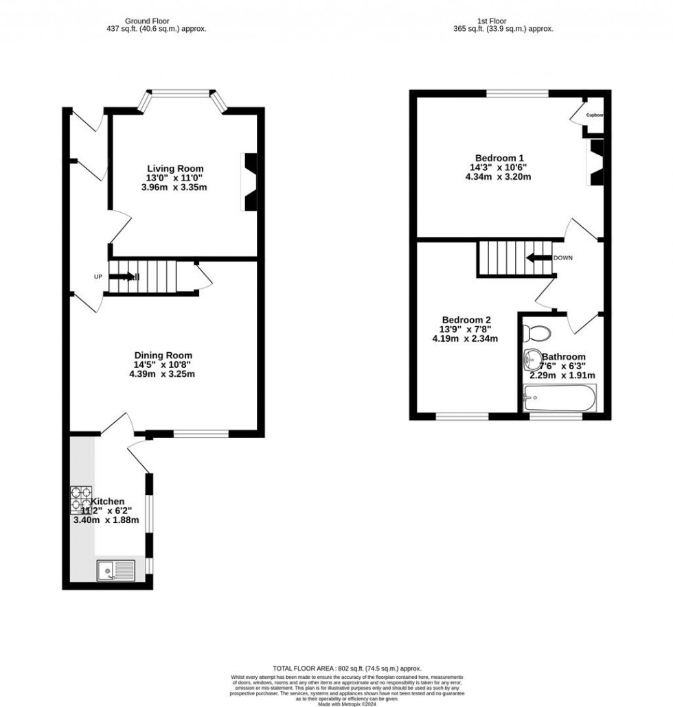 Floorplan for Russell Street, Off Scarcroft Road