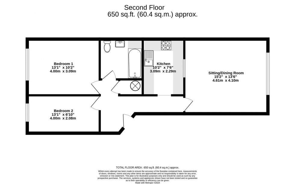 Floorplan for Ellwood Court, Fishergate