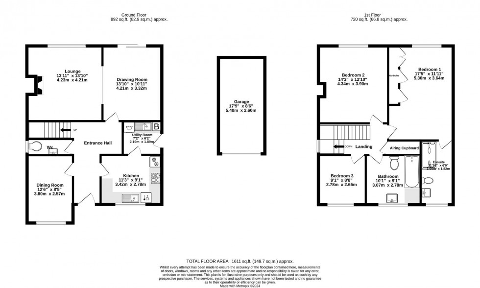 Floorplan for Laburnum Close, Rufforth, York