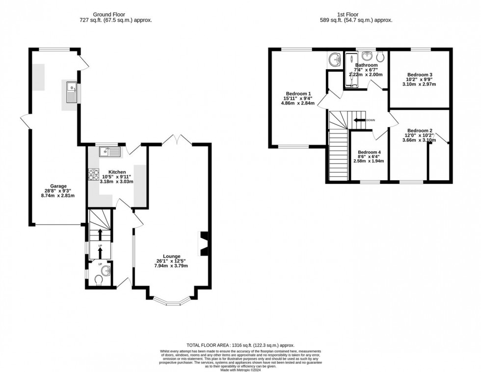 Floorplan for Midway Avenue, Upper Poppleton, York