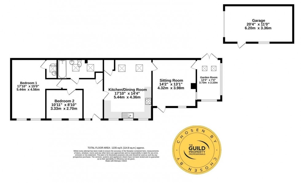 Floorplan for Sterne Way, Sutton-On-The-Forest, York