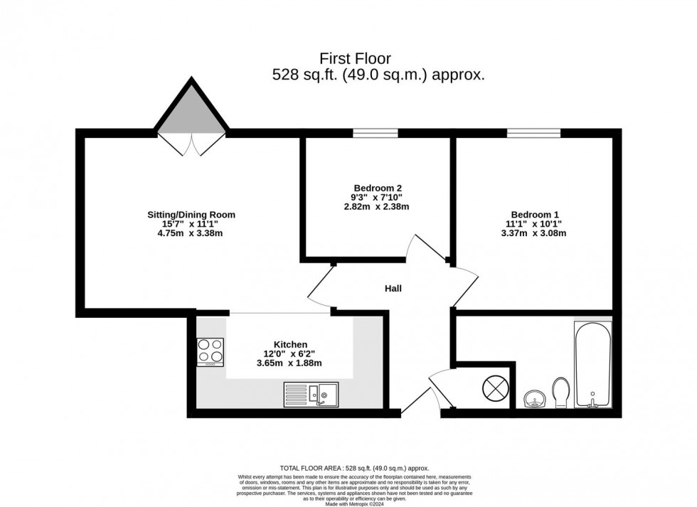 Floorplan for De Little Court, Vine Street