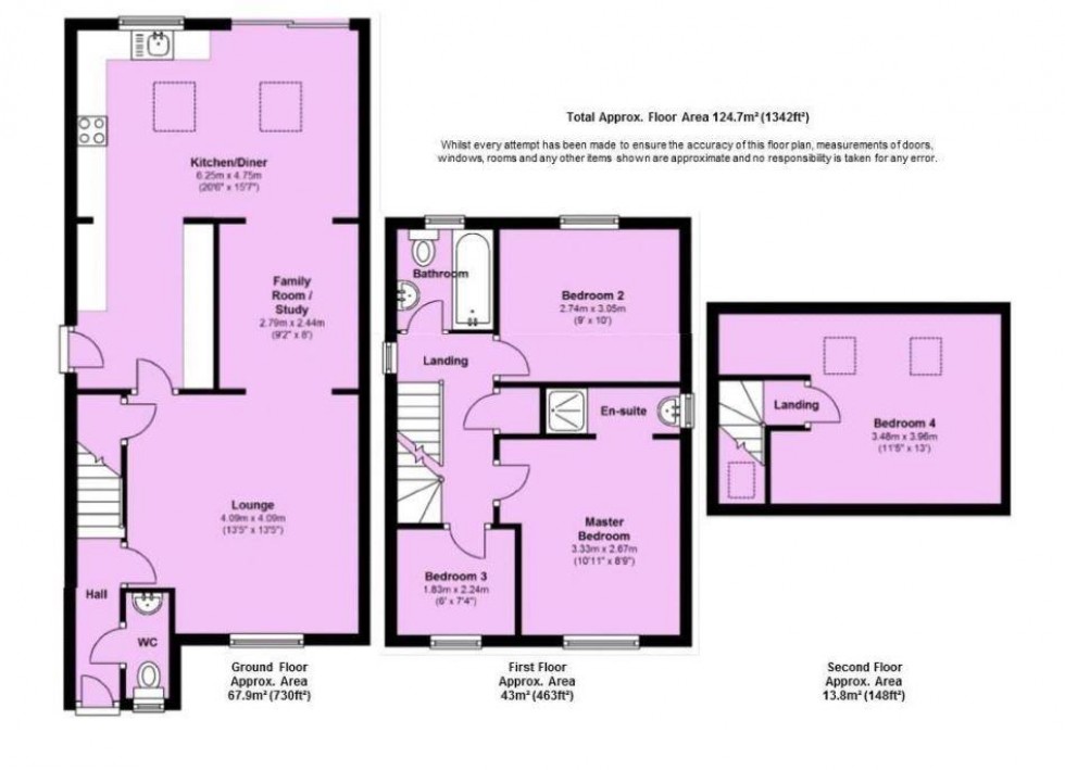 Floorplan for Braithegayte, Wheldrake, York