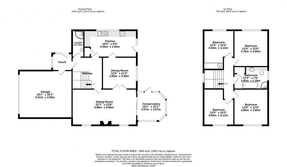 Floorplan for Broadlands, Wheldrake