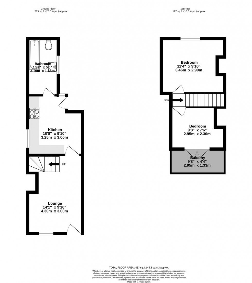 Floorplan for Oak Street, York