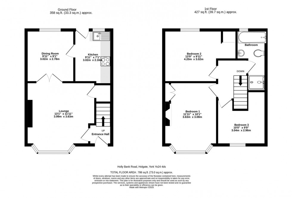 Floorplan for Holly Bank Road, Holgate