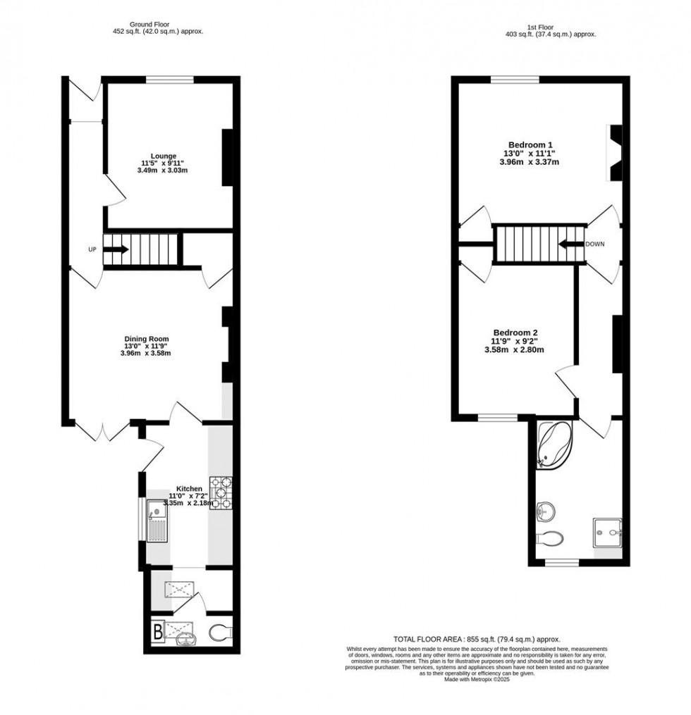 Floorplan for Glencoe Street, Off Burton Stone Lane