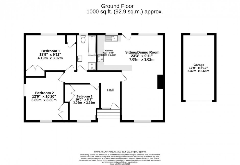 Floorplan for Mossburn Drive, Hovingham, York