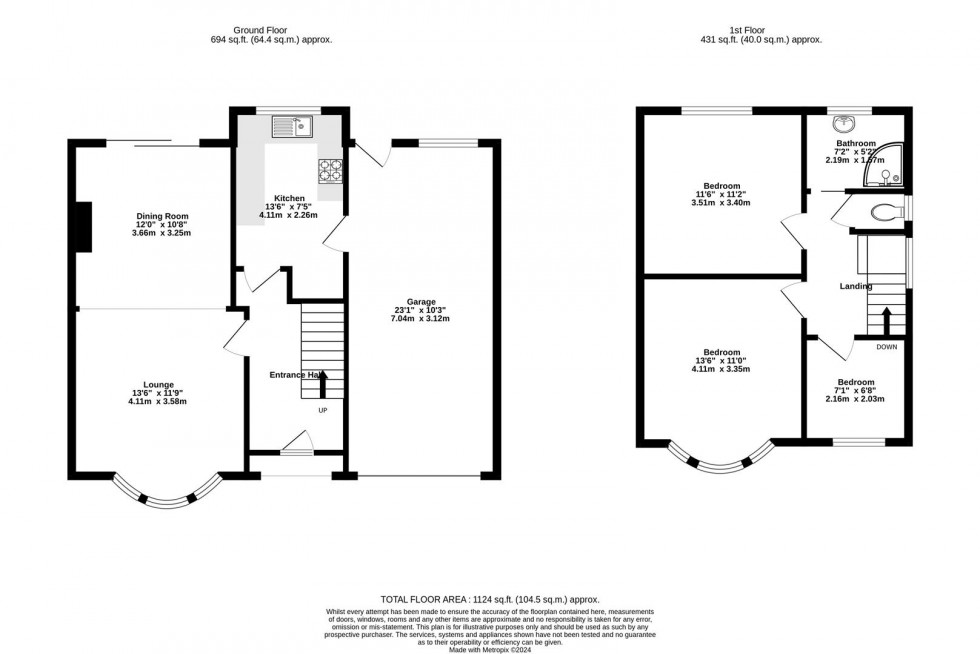 Floorplan for Almsford Road, Off Beckfield Lane