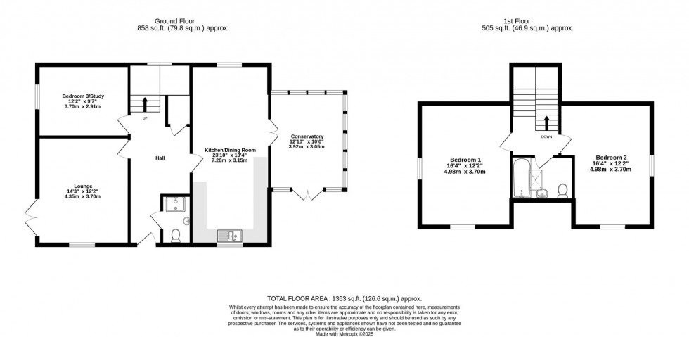 Floorplan for Chiltern Way, Huntington