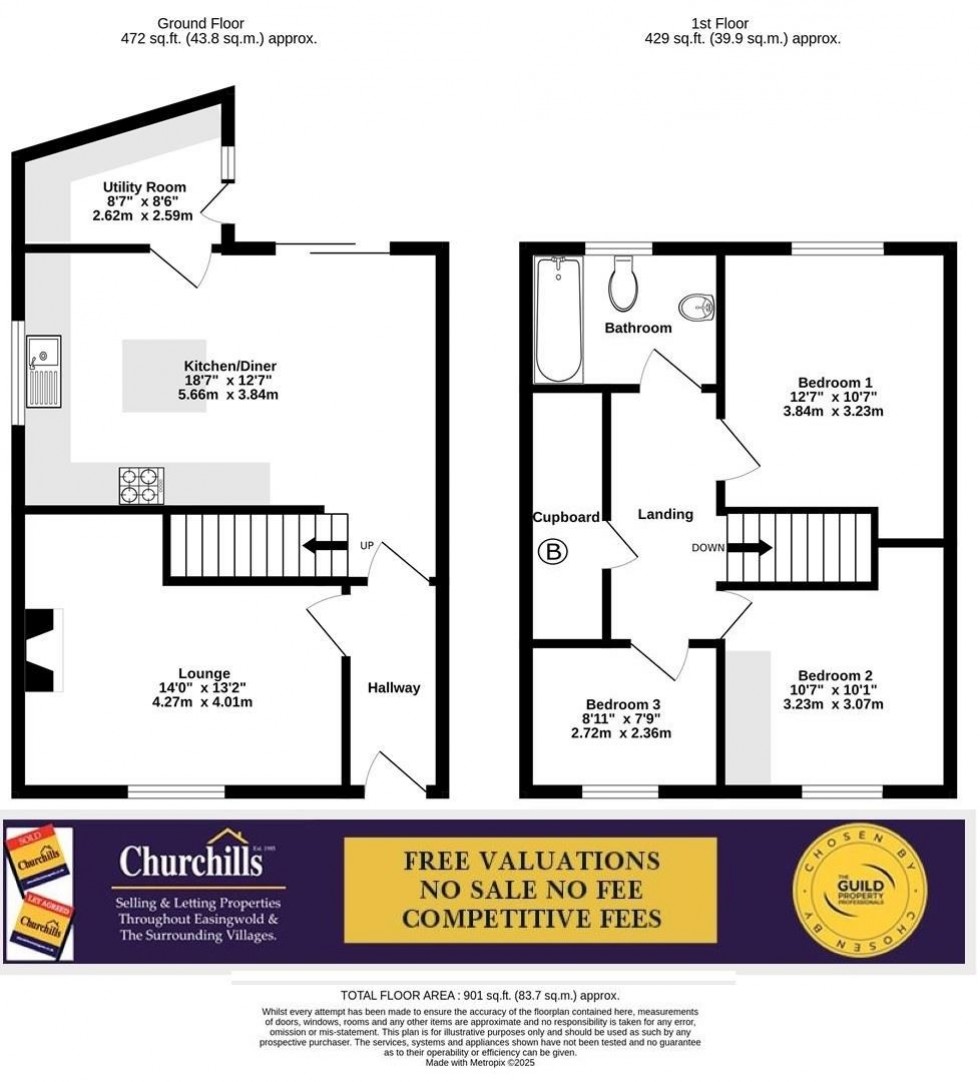 Floorplan for Crabmill Close, Easingwold, York