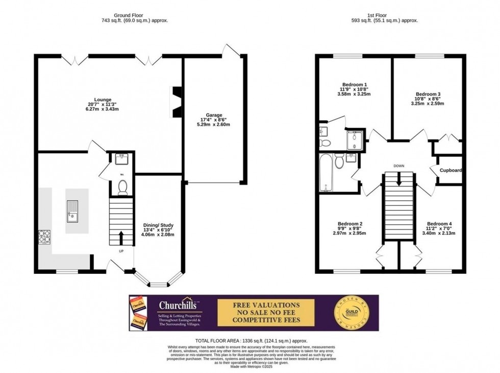 Floorplan for Willow Cottage, Sadlers Court, Alne, York