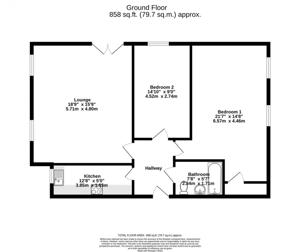 Floorplan for De Little Court, Vine Street, York